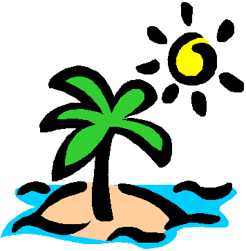 cartoon tropical island